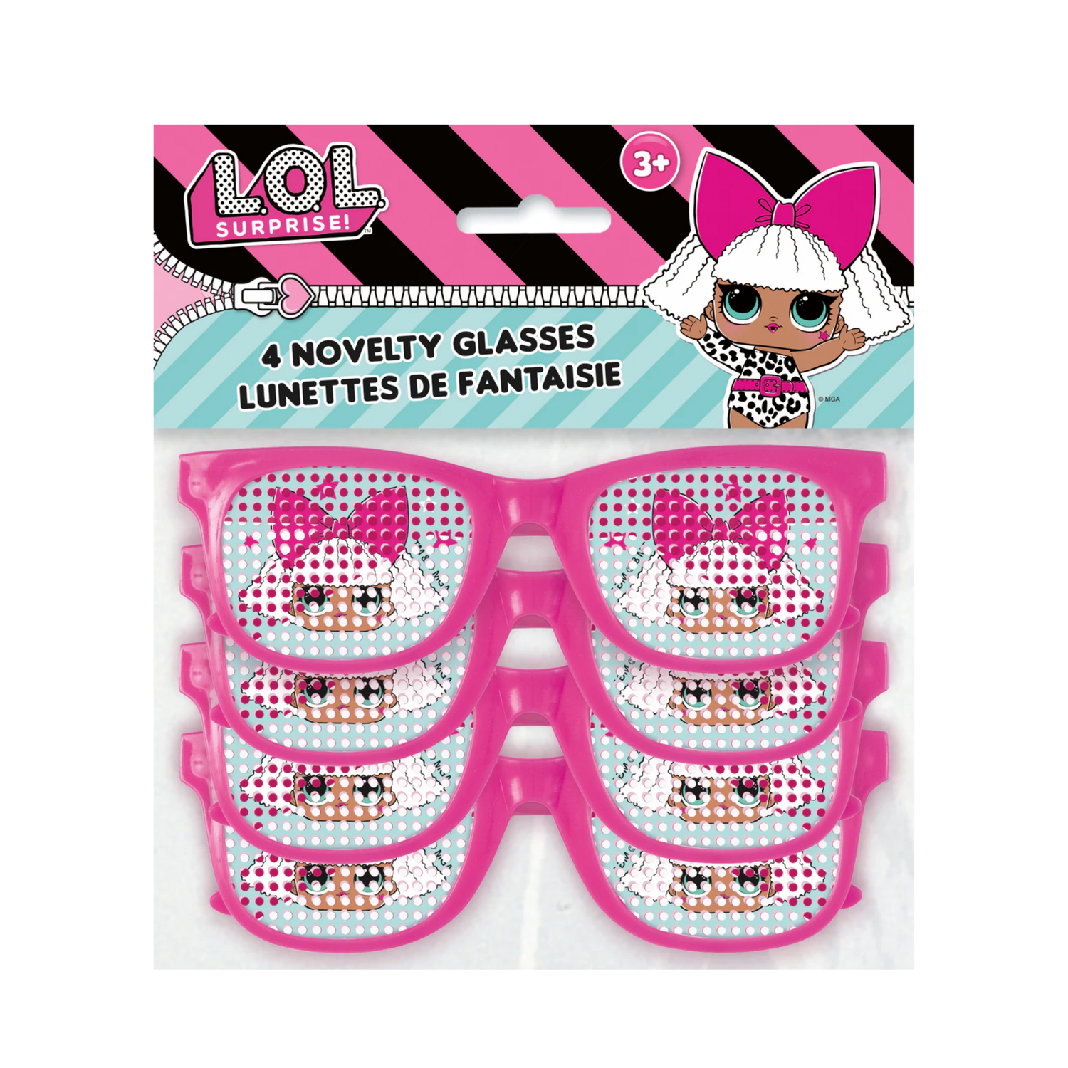 LOL Surprise Pinhole Novelty Glasses, 4ct