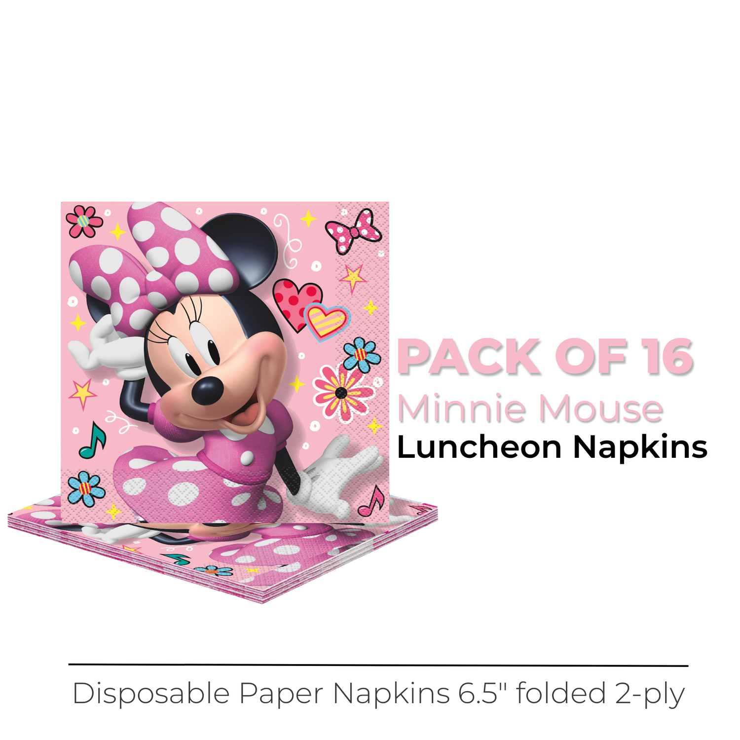 Disney Iconic Minnie Mouse Luncheon Napkins, 16ct