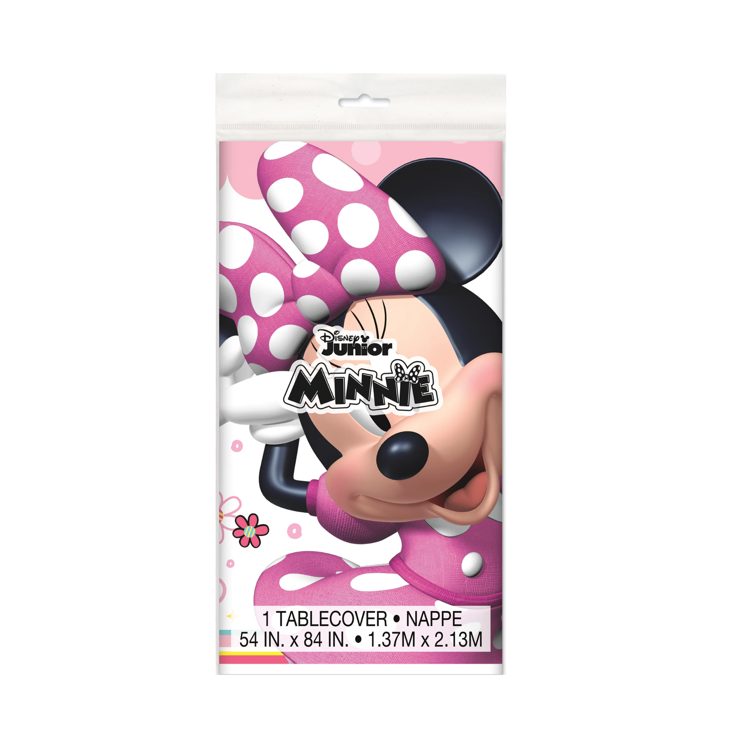 Disney Iconic Minnie Mouse Rectangular Plastic Table Cover, 54" x 84"