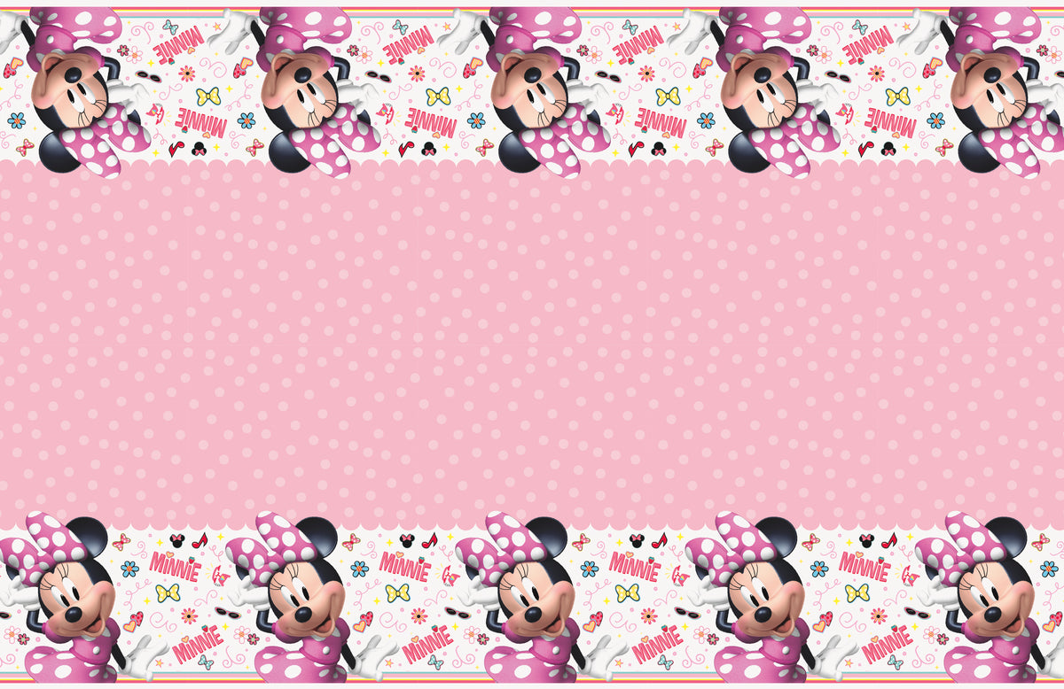 Disney Iconic Minnie Mouse Rectangular Plastic Table Cover, 54" x 84" - Image 2