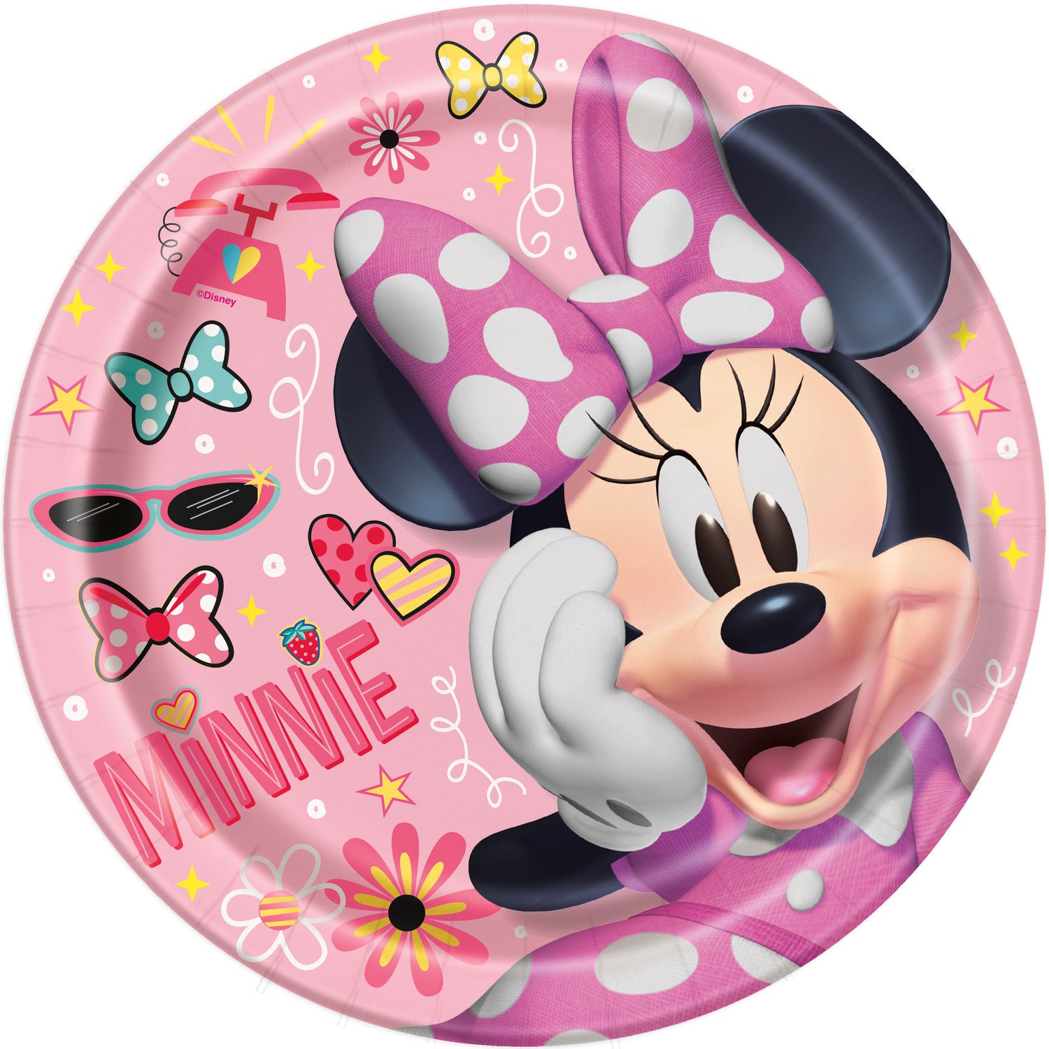 Disney Iconic Minnie Mouse Round 9" Dinner Plates, 8ct
