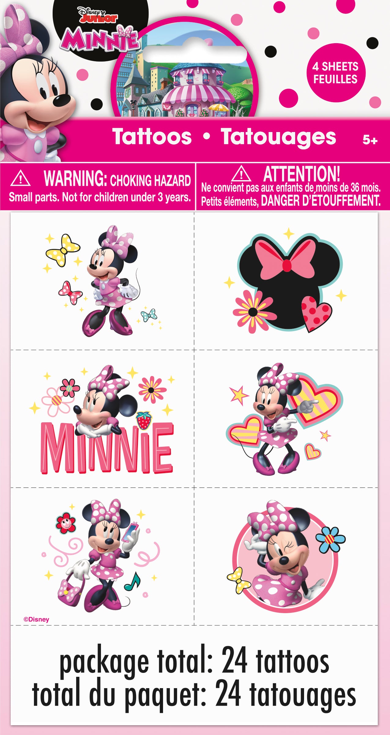 Disney Iconic Minnie Mouse Tattoos, 24ct
