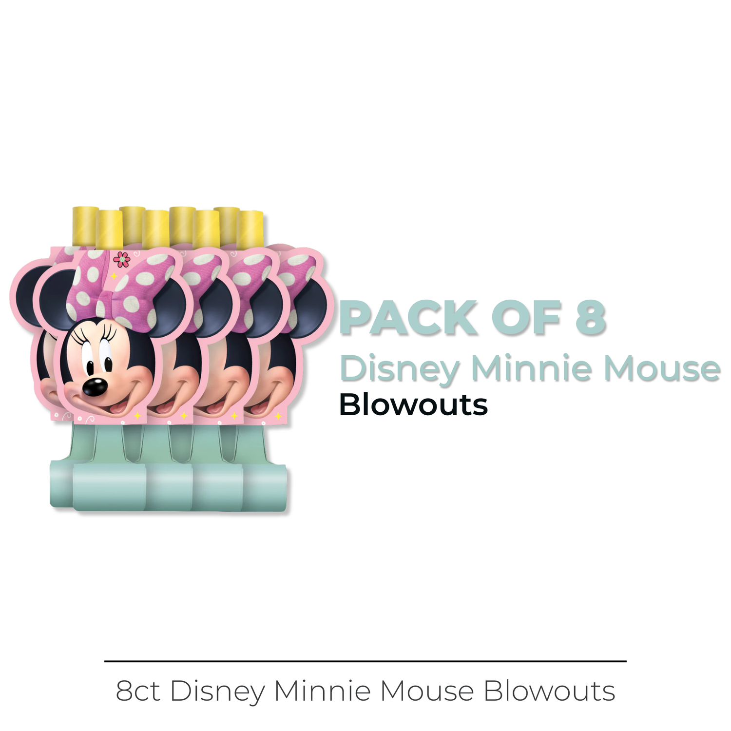 Disney Iconic Minnie Mouse Blowouts, 8ct