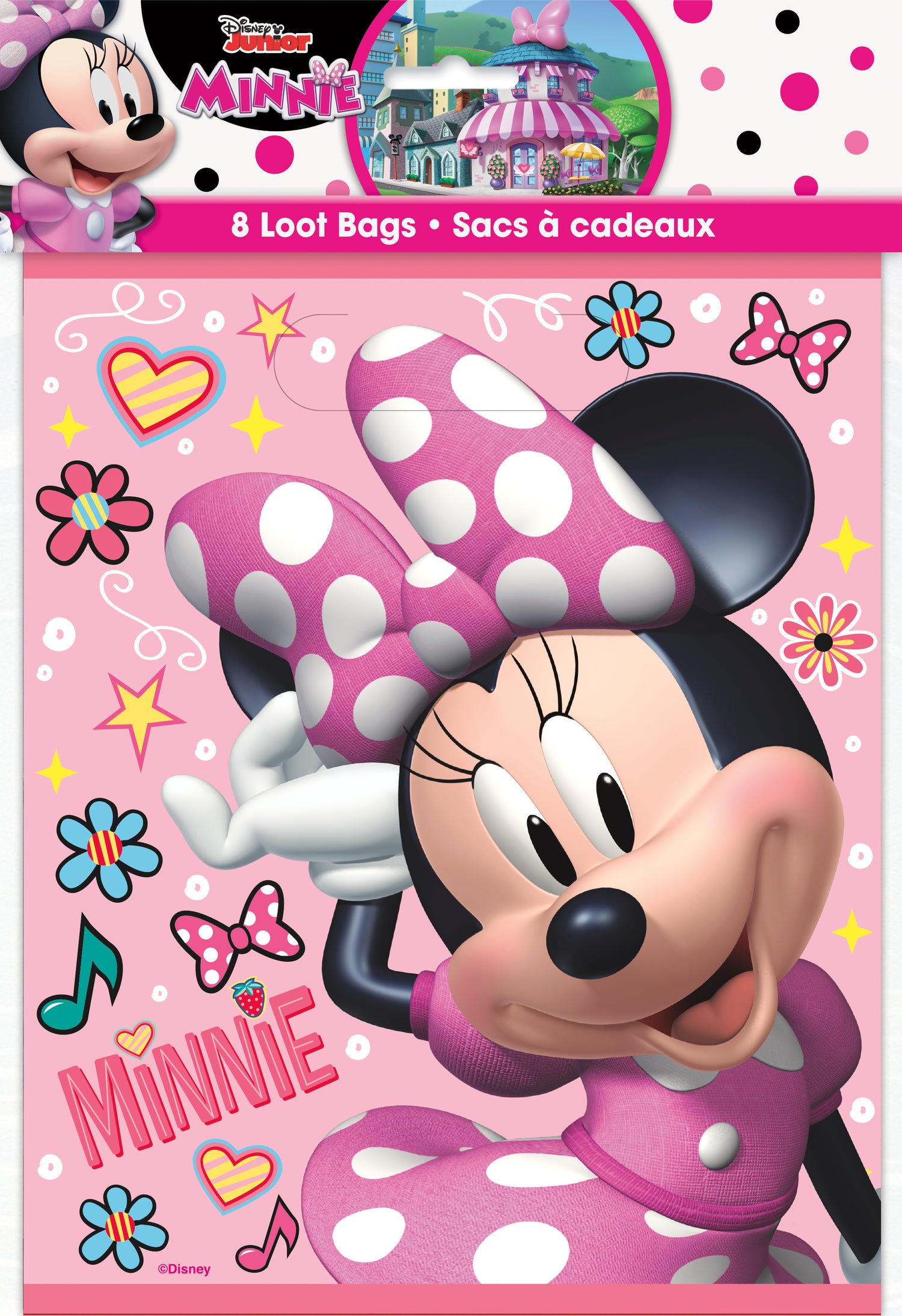 Disney Iconic Minnie Mouse Loot Bags, 8ct