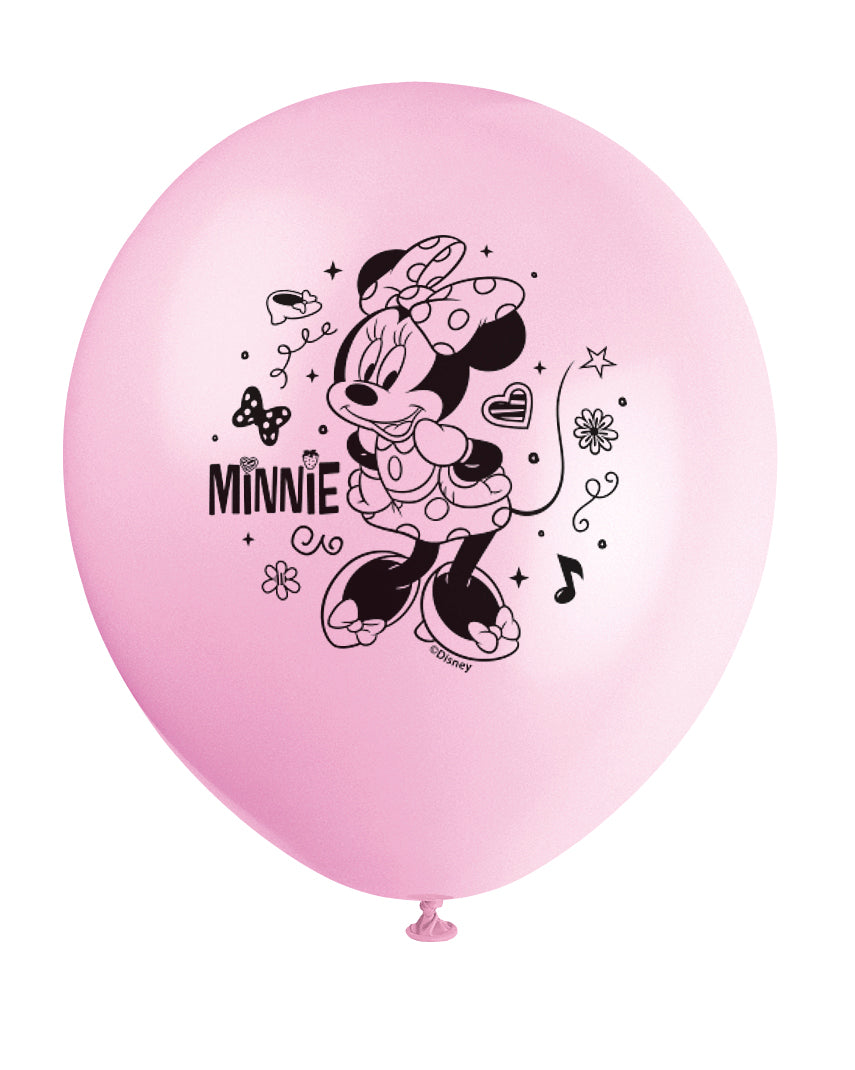 Disney Iconic Minnie Mouse 12" Latex Balloons, 8ct - Image 2