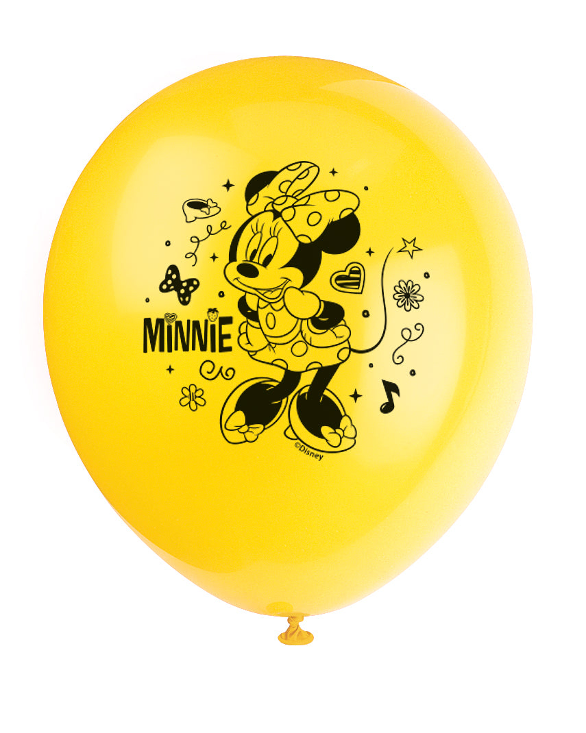 Disney Iconic Minnie Mouse 12" Latex Balloons, 8ct - Image 3