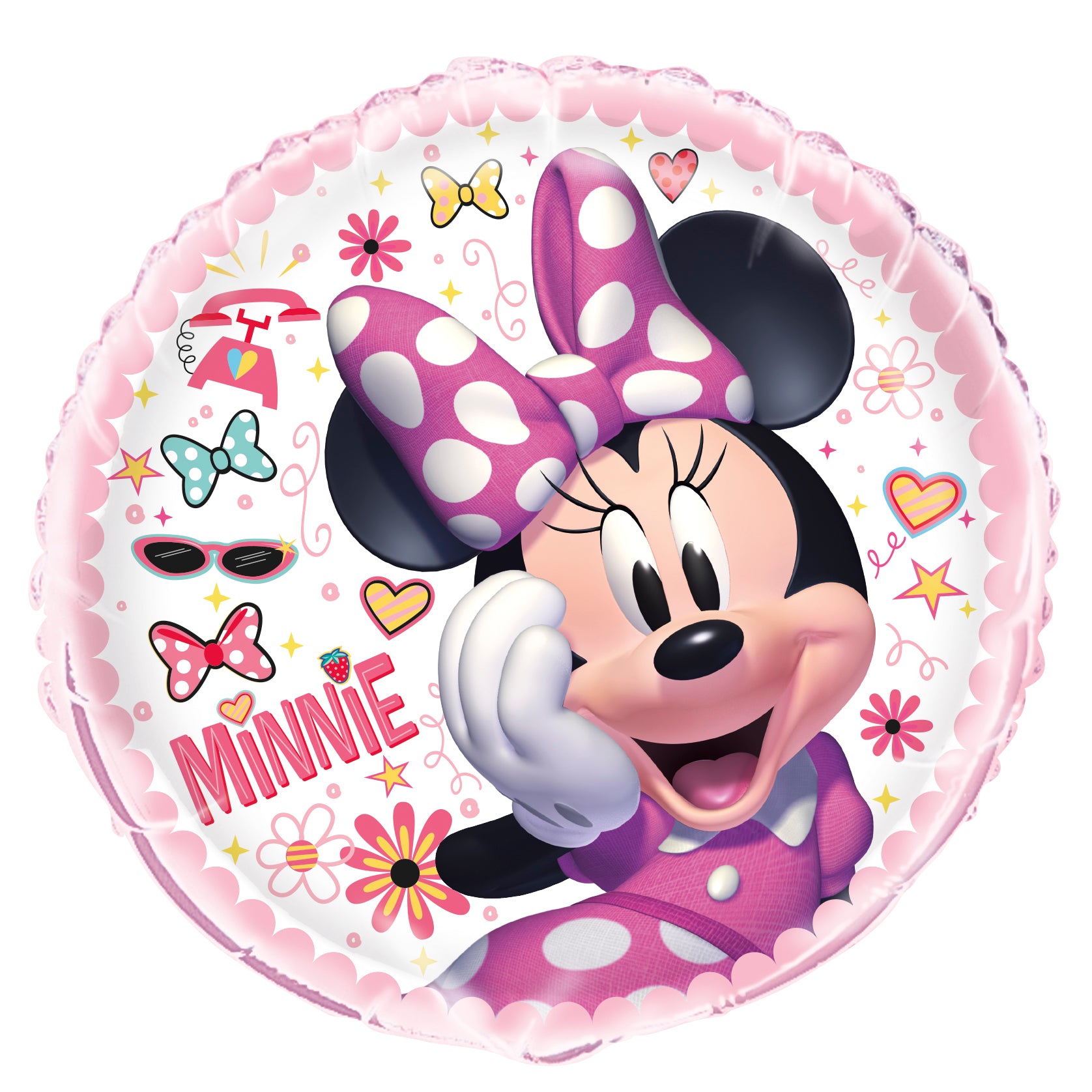 Disney Iconic Minnie Mouse Round Foil Balloon 18", Packaged