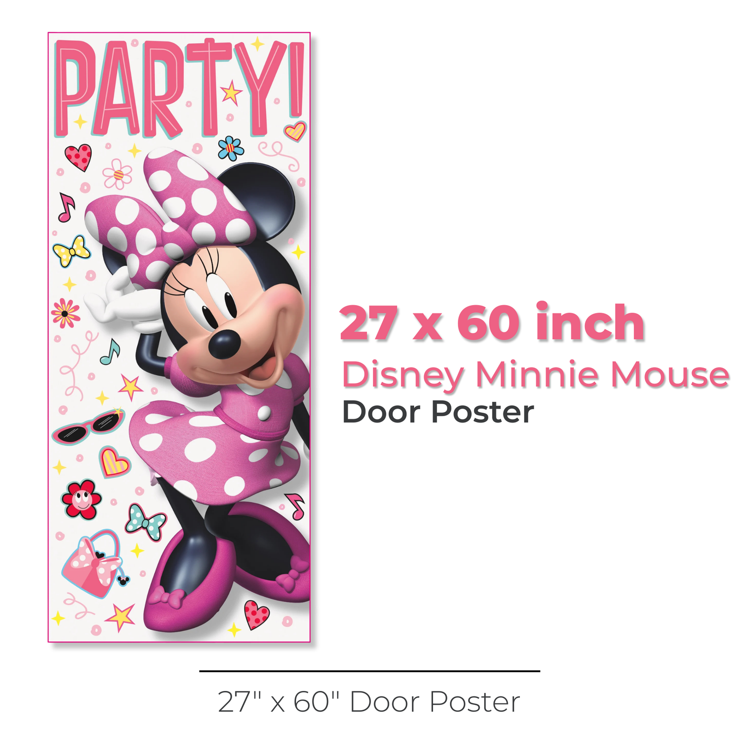 Disney Iconic Minnie Mouse Door Poster, 27"x60"