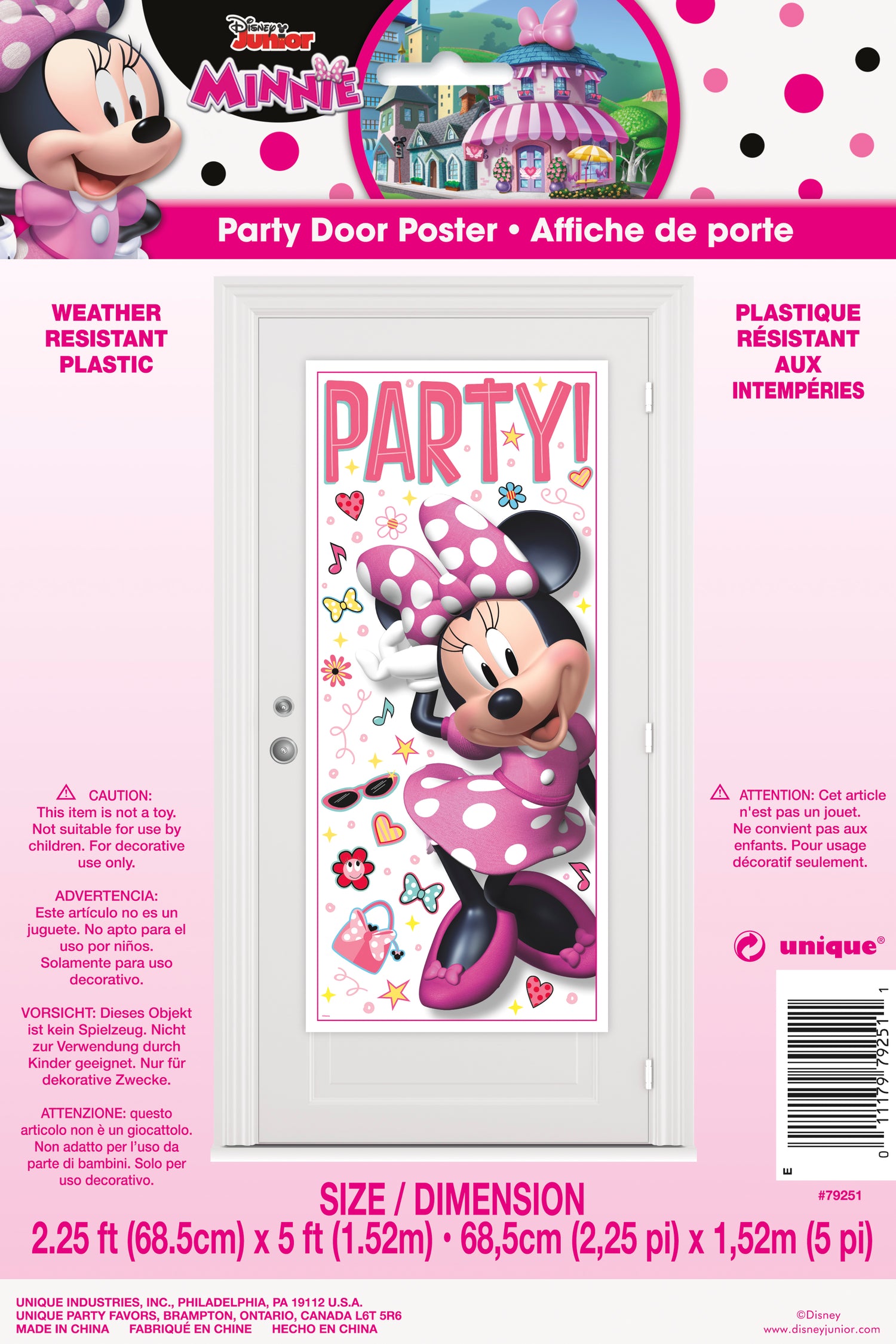 Disney Iconic Minnie Mouse Door Poster, 27"x60" - Image 2