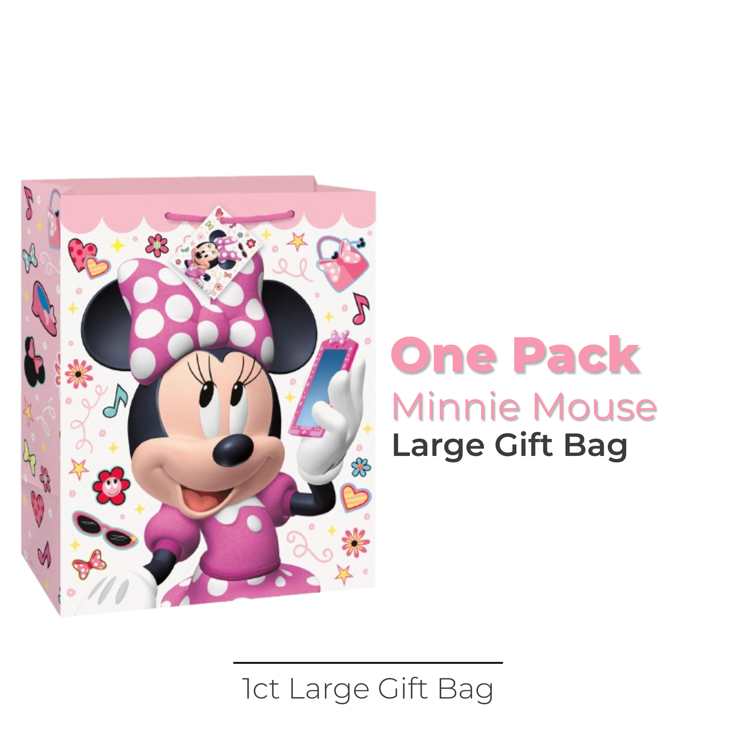 Disney Iconic Minnie Mouse Large Gift Bag