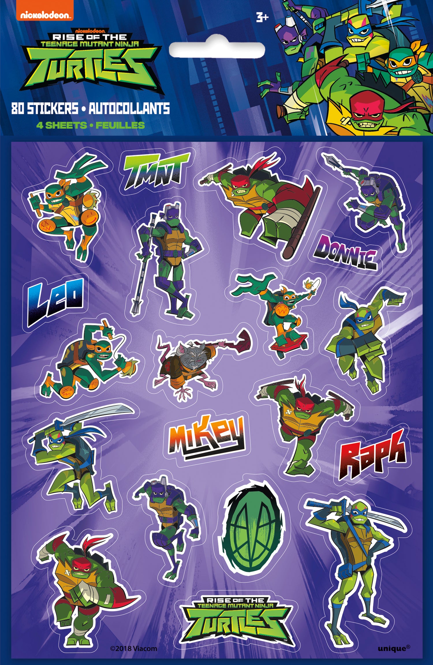 Rise of the TMNT Sticker Sheets, 4ct
