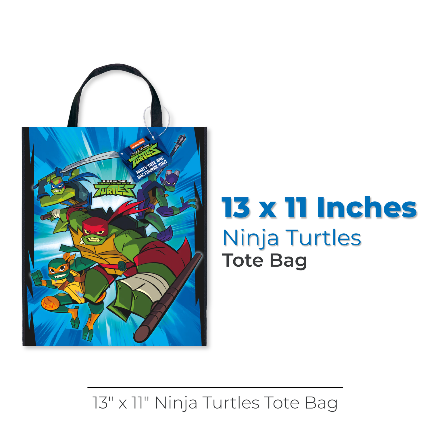 Rise of the TMNT Tote Bag, 13" x 11"