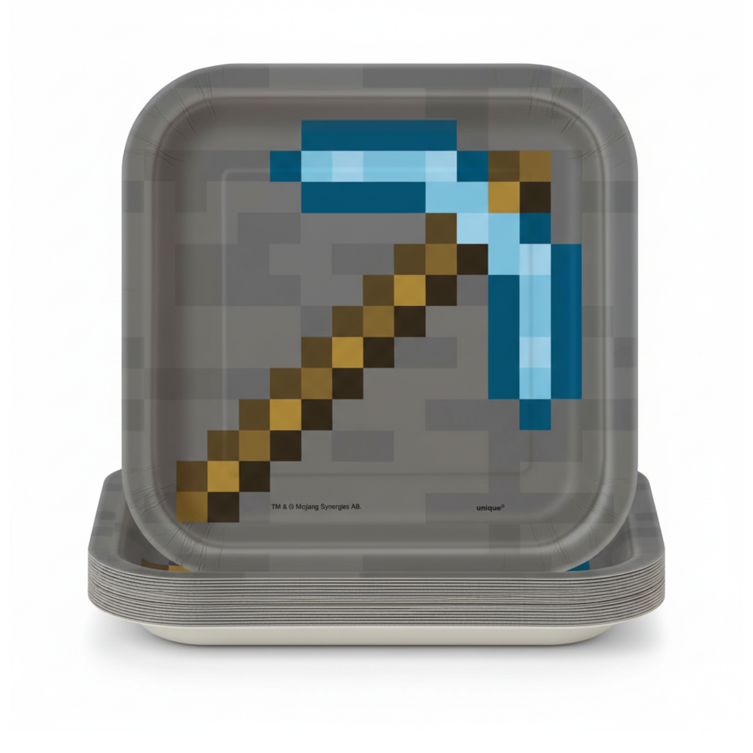 Minecraft Square 7" Dessert Plates, 8ct