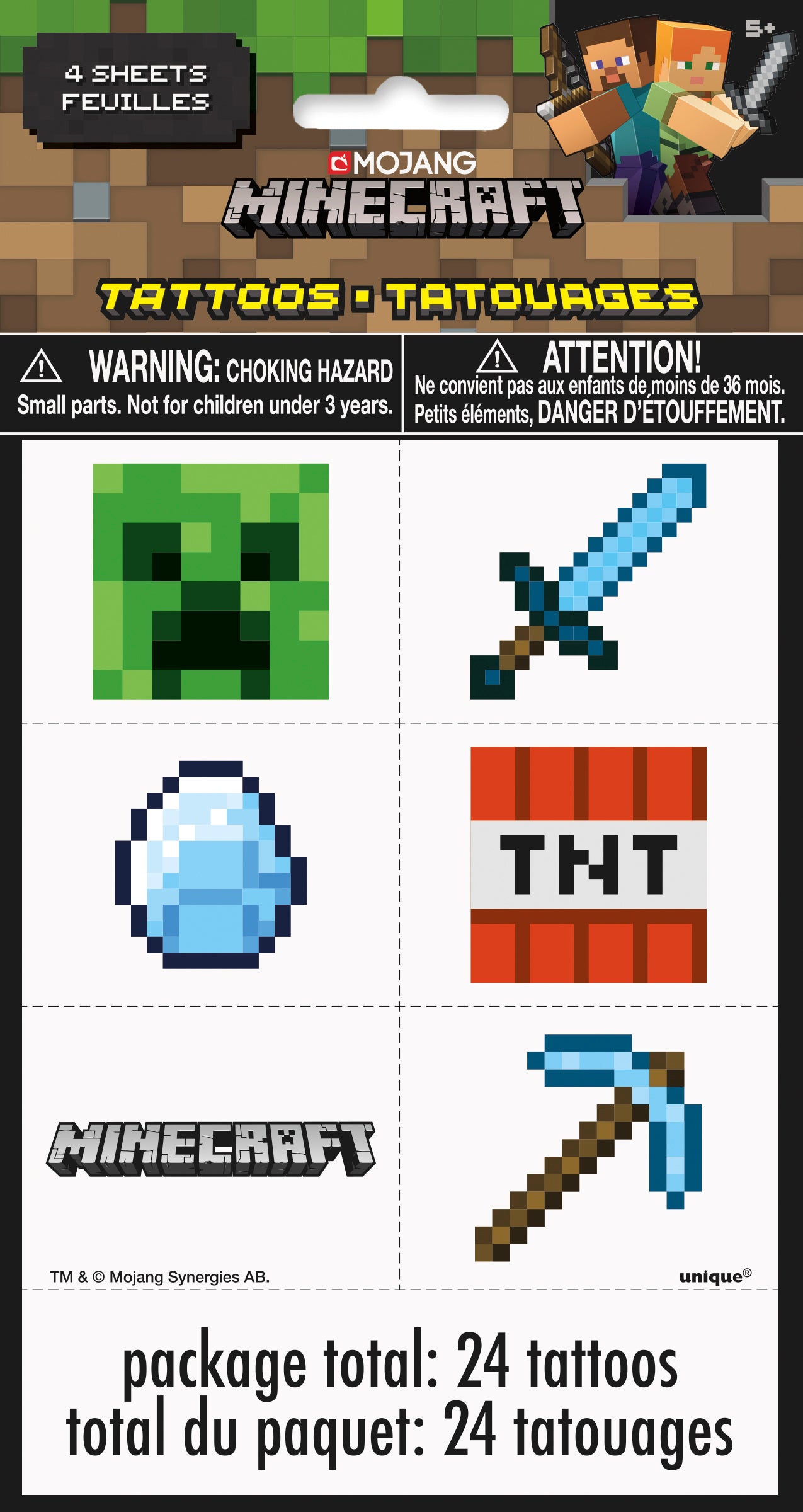 Minecraft Tattoos, 24ct