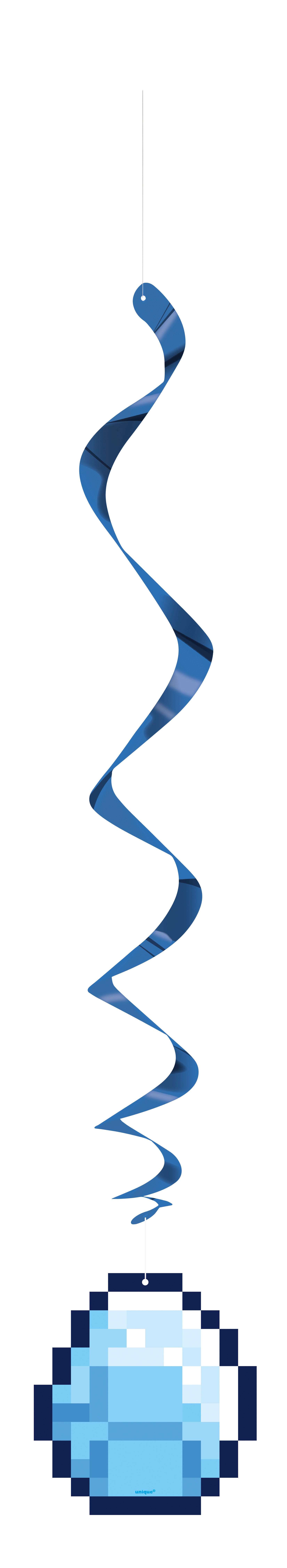 Minecraft Hanging Swirl Decorations, 26", 3ct - Image 2