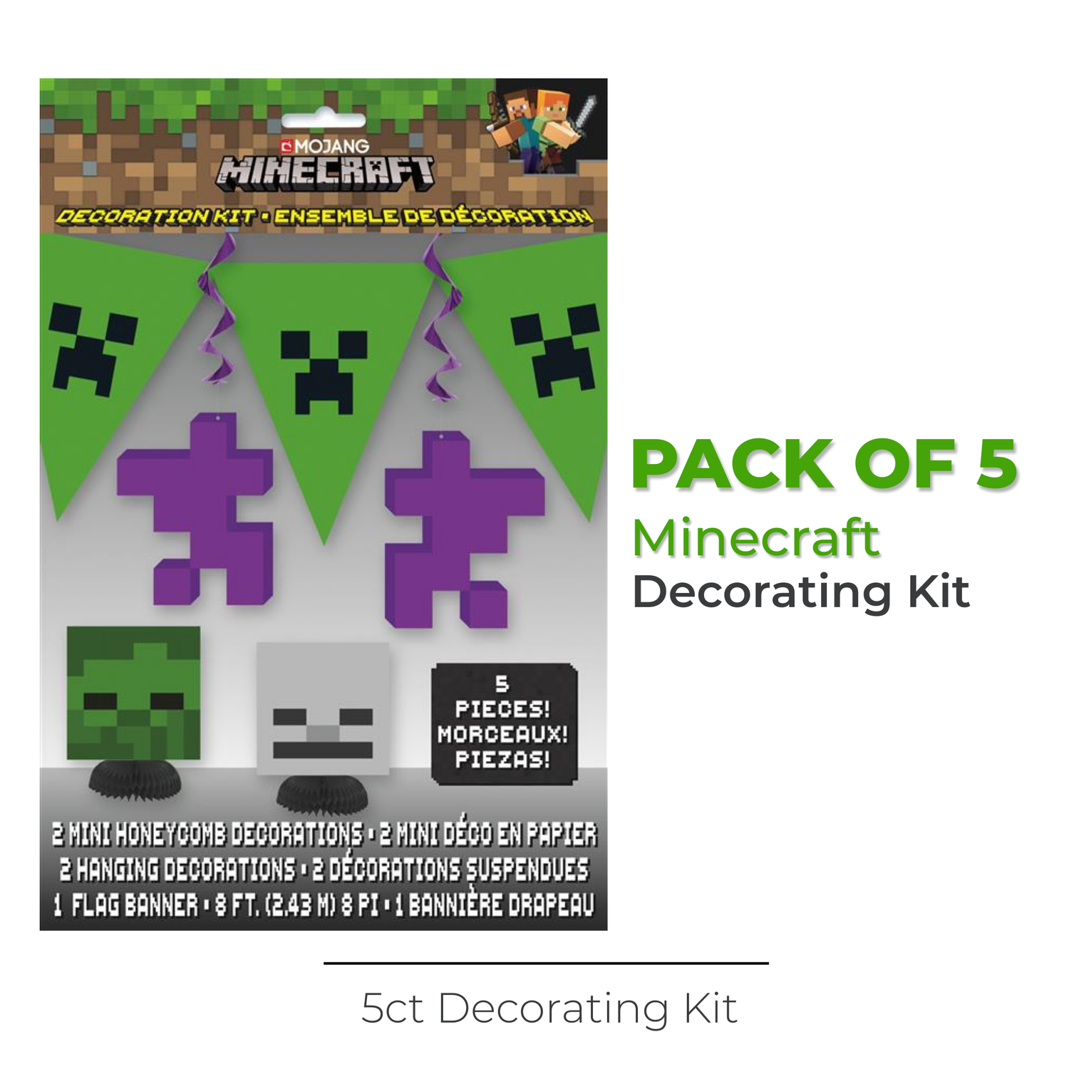 Minecraft Decorating Kit, 5pc