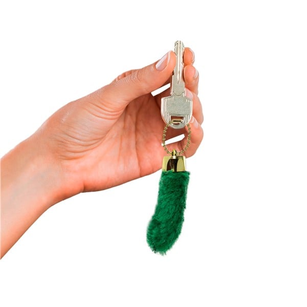 Faux Rabbit's Foot Keychains