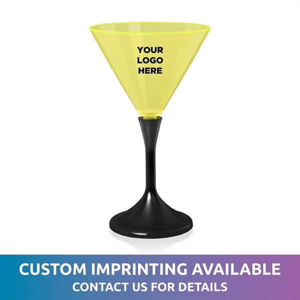 LED Neon Yellow 7 oz. Martini Glass