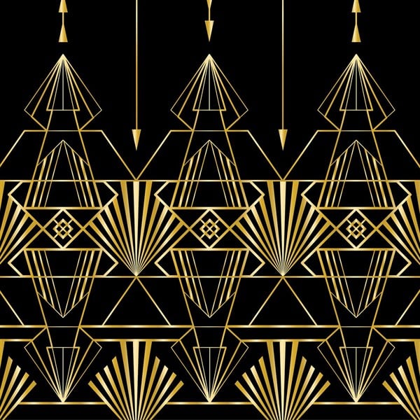 Gold Roaring 20's Table Cover