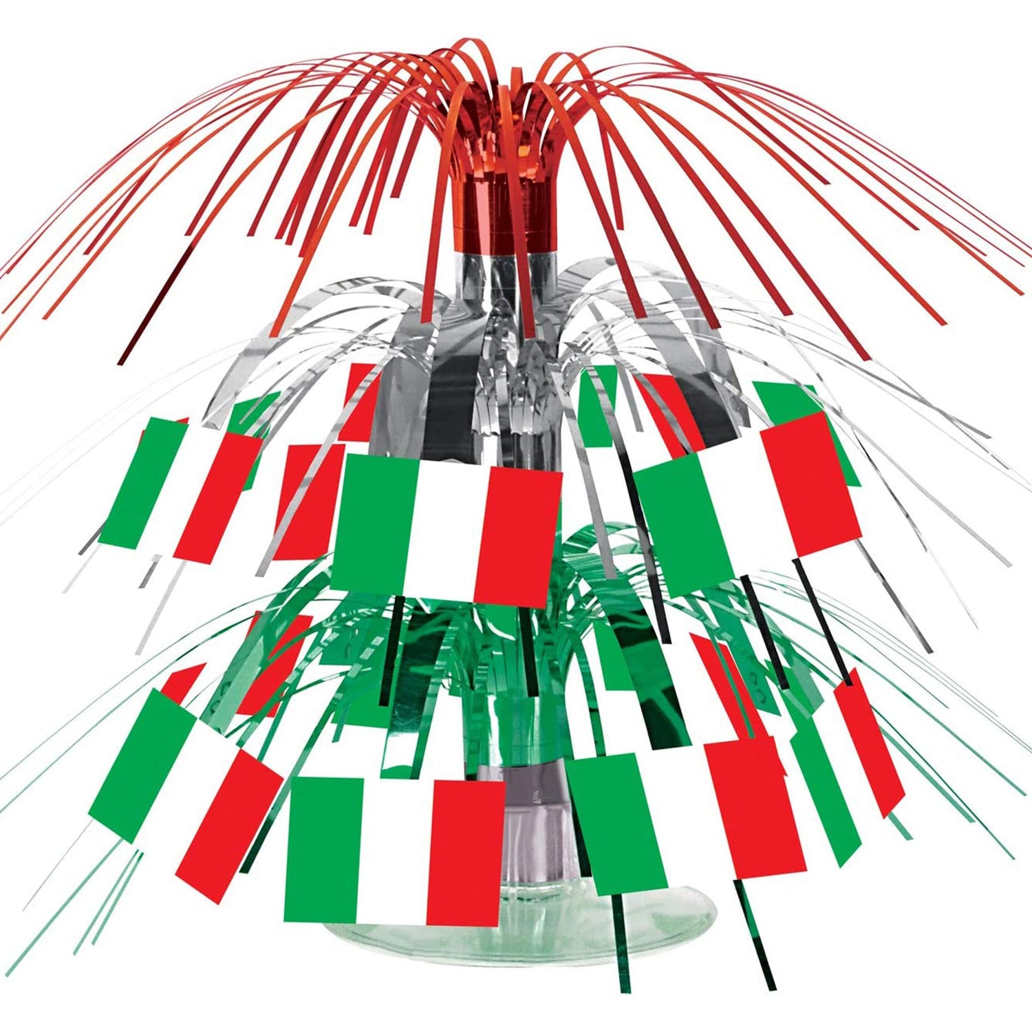 Italian Flag 7 1/2" Cascade Centerpiece