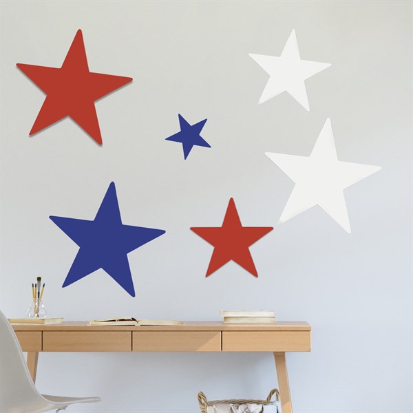 Red, White and Blue Star Cutouts