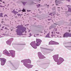 It's A Girl Hearts Confetti