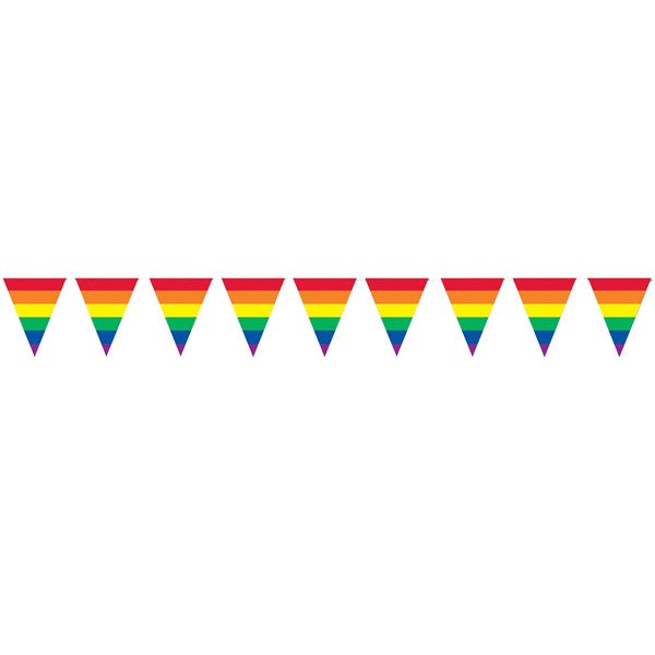 Rainbow 12' Pennant Banner