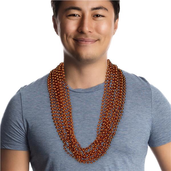 Orange 7mm Bead 33" Necklaces
