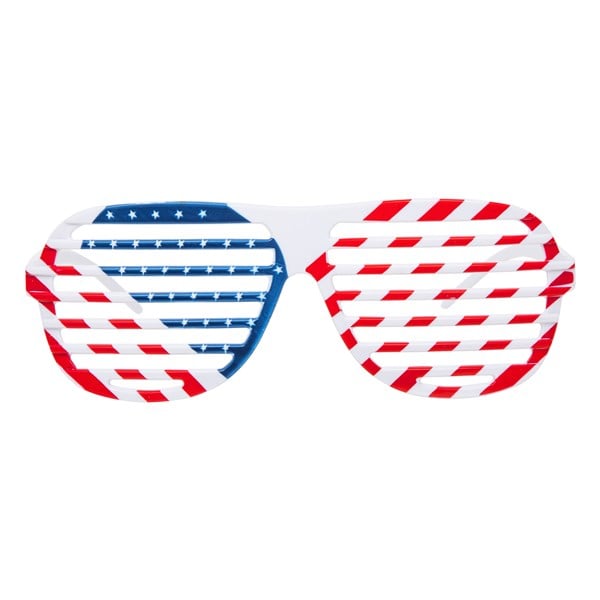 Red/White/Blue Patriotic Slotted Glasses
