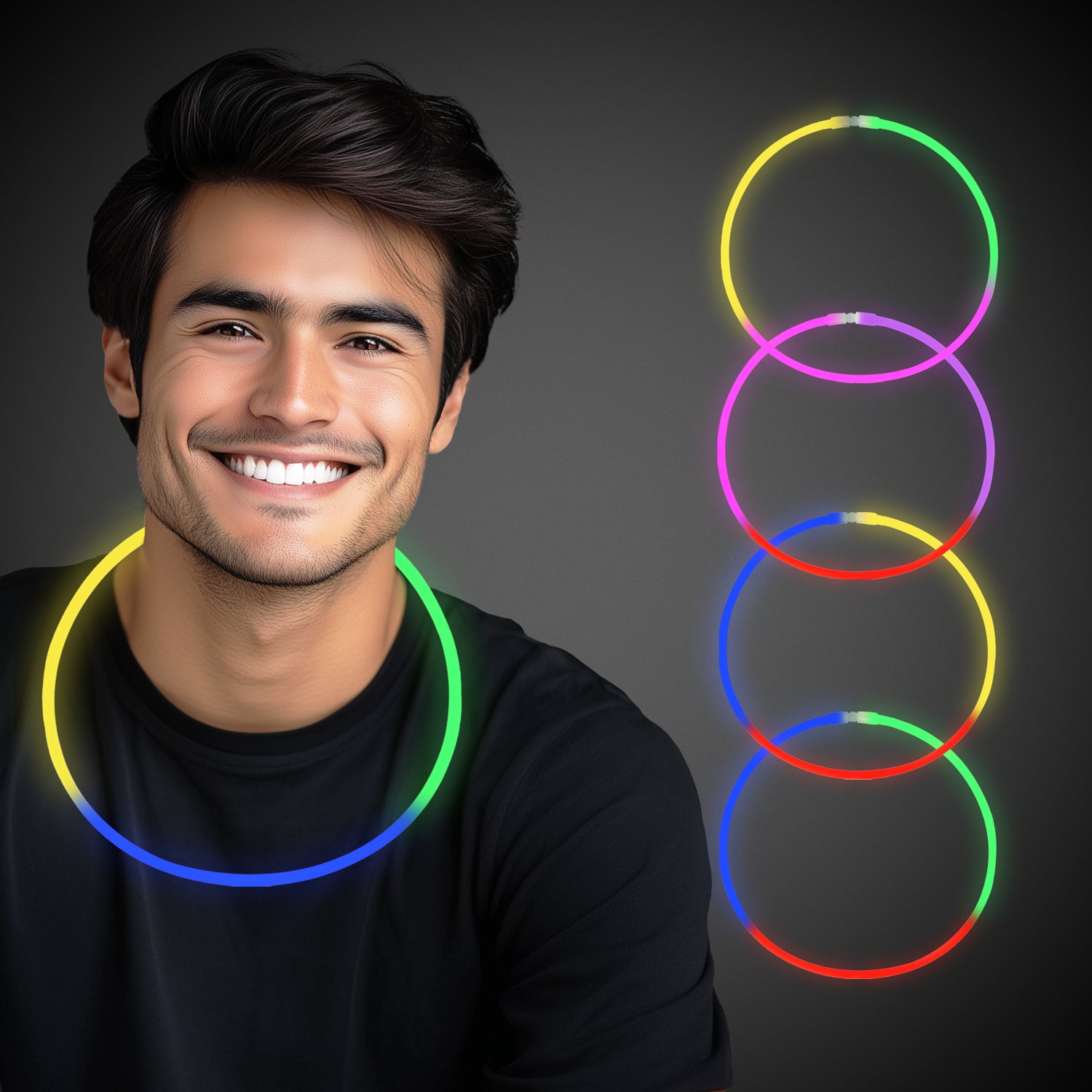 22" Tri-Color Glow Necklaces