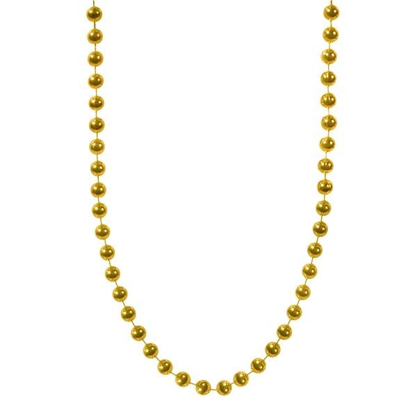 Gold 7mm Bead 33" Necklaces