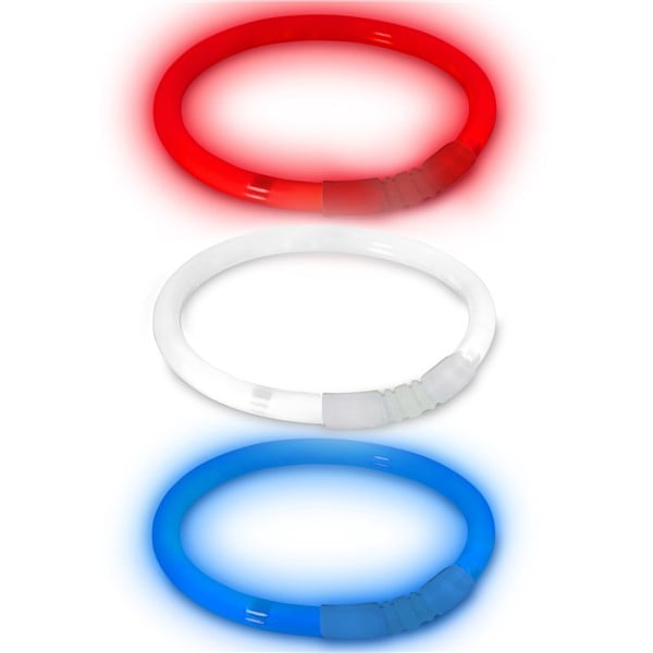 Red, White, and Blue Glow Bracelets