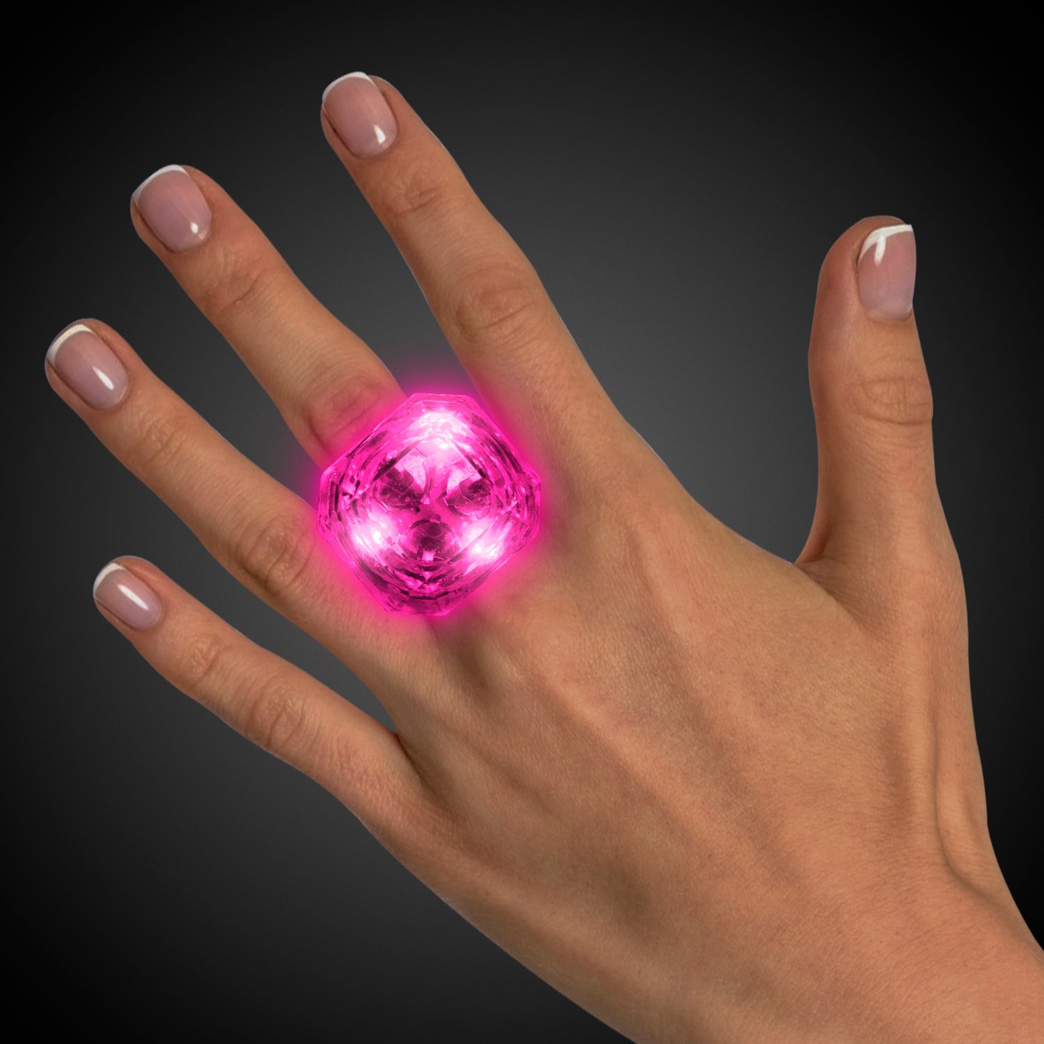 LED Pink Diamond Ring