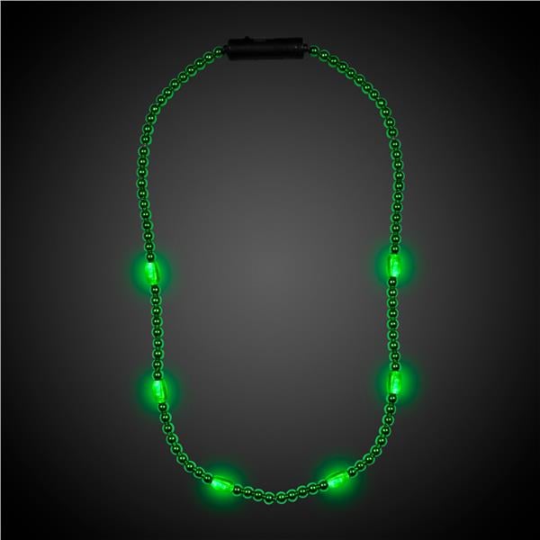 LED Green 30" Beaded Necklace