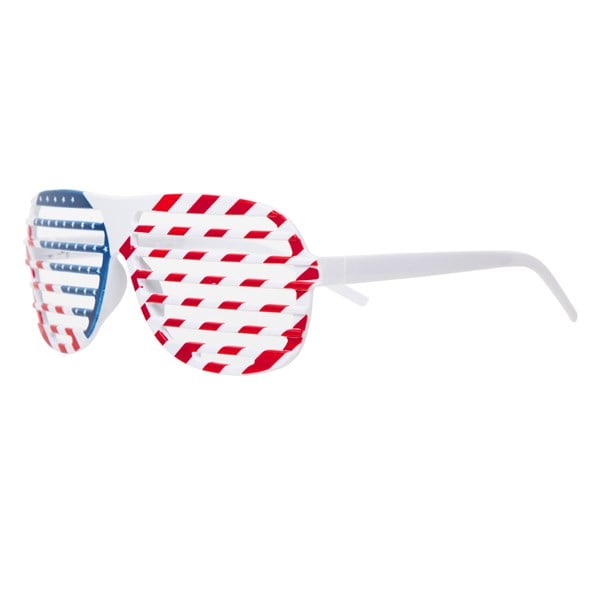 Red/White/Blue Patriotic Slotted Glasses