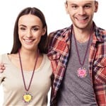 Candy Hearts Medallion Bead Necklaces
