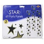 Black & Gold Star Decoration Panels