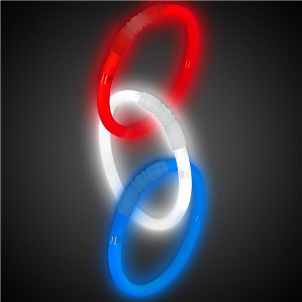 Red, White, and Blue Glow Bracelets