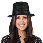 Black Glitter Top Hat