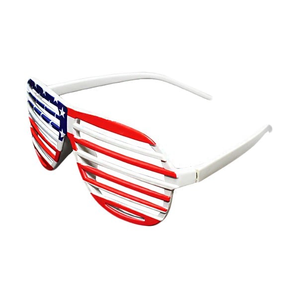 American Flag Slotted Glasses
