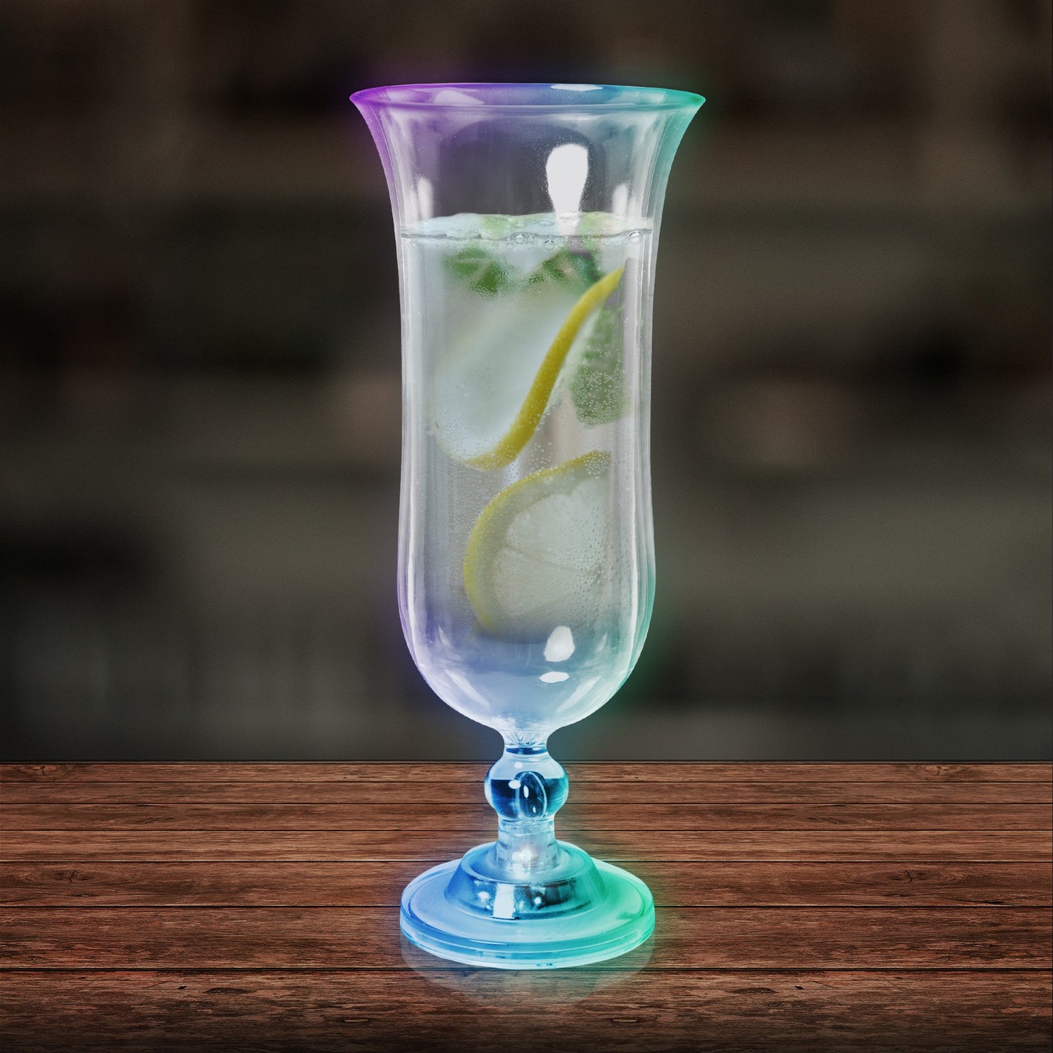 LED Hurricane 16 oz. Glass