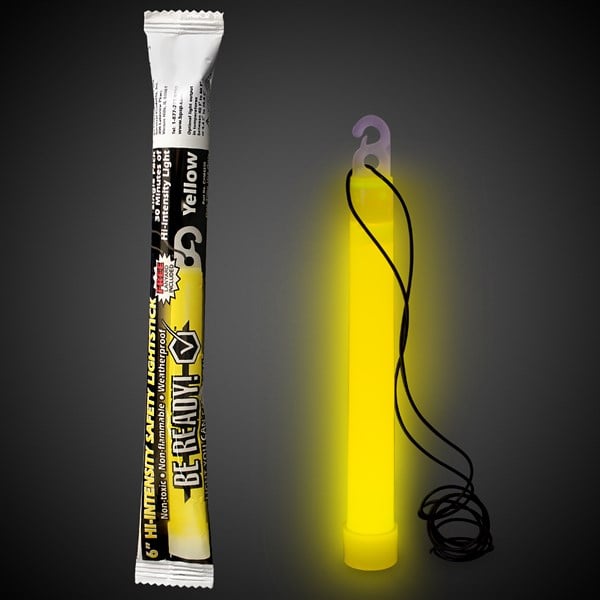 Yellow 30 Minute 6" Glow Stick