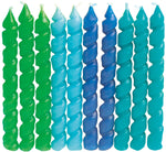Blue & Green Spiral Birthday Candles, 10ct - Image 2