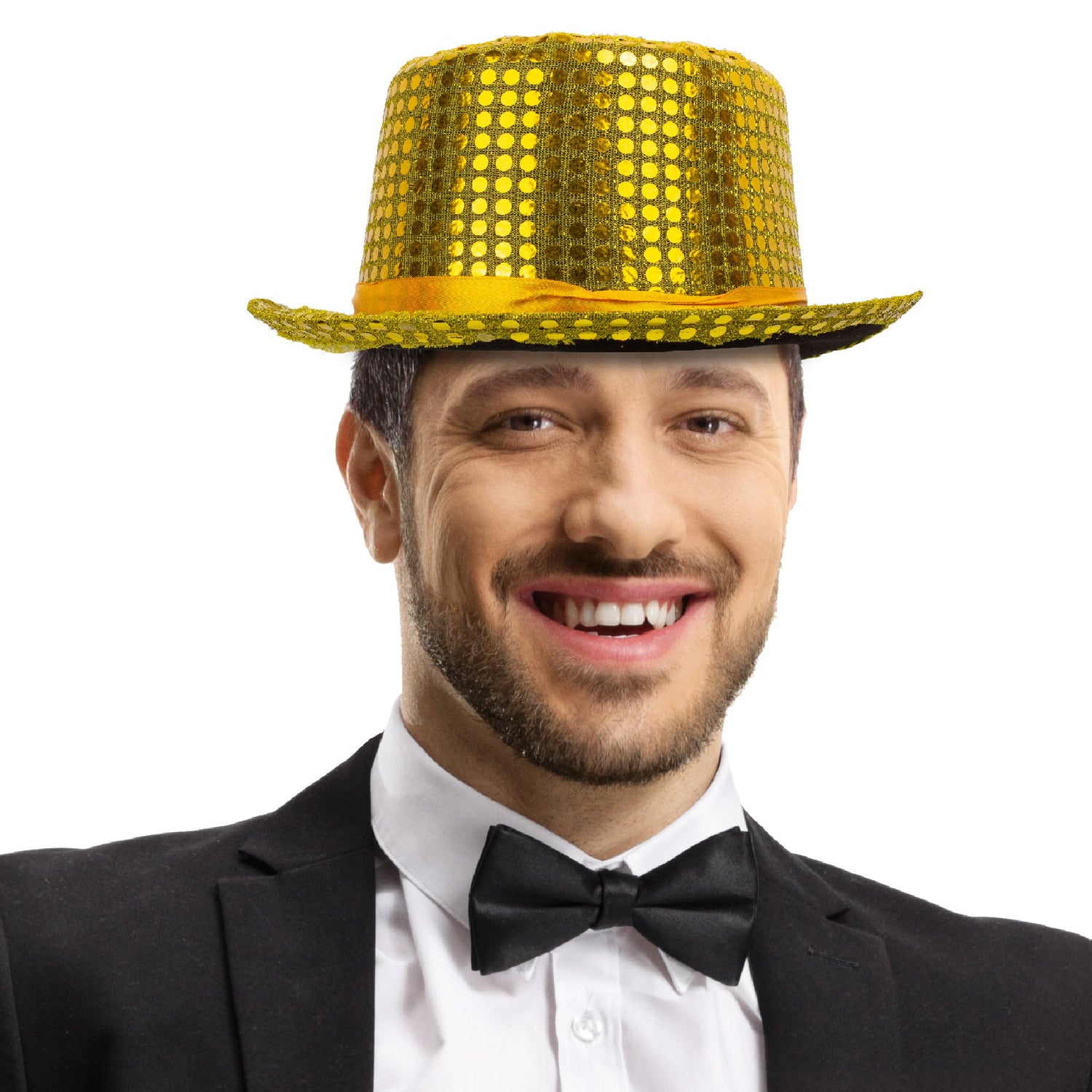 Gold Sequin Top Hat