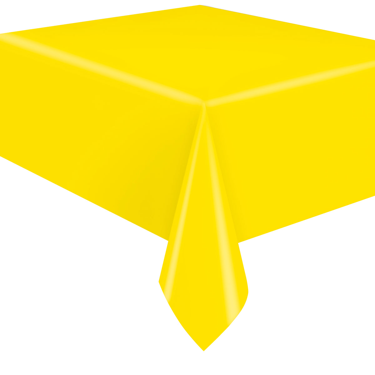 Neon Yellow Solid Rectangular Plastic Table Cover, 54" x 108" - Image 6