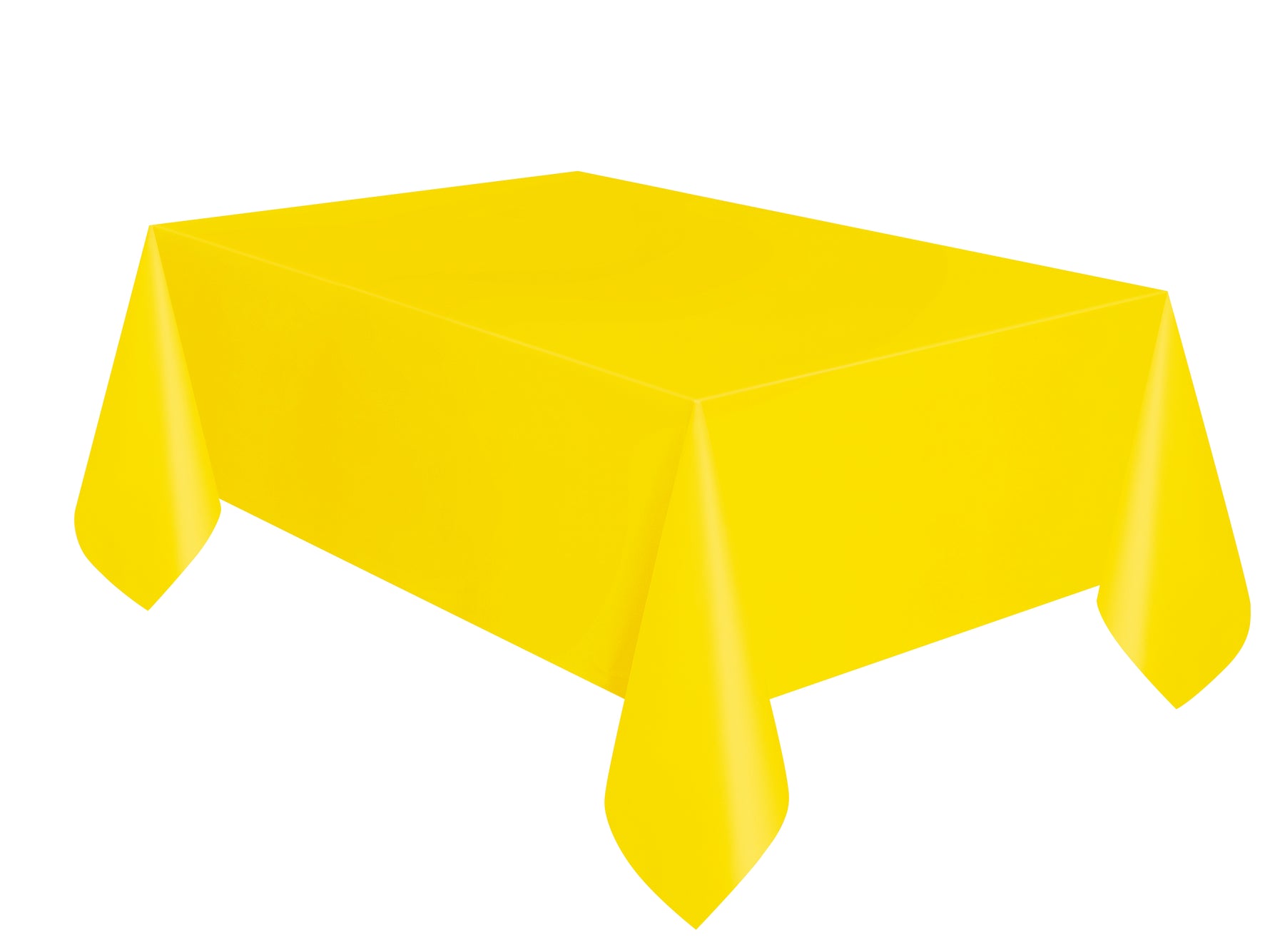 Neon Yellow Solid Rectangular Plastic Table Cover, 54" x 108" - Image 5