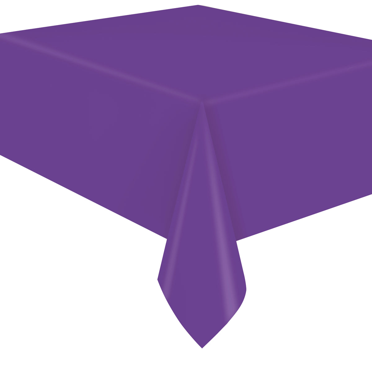 Neon Purple Solid Rectangular Plastic Table Cover, 54" x 108" - Image 4