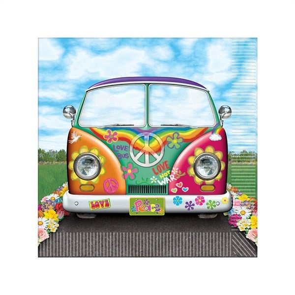 Hippie Bus Lunch Napkins