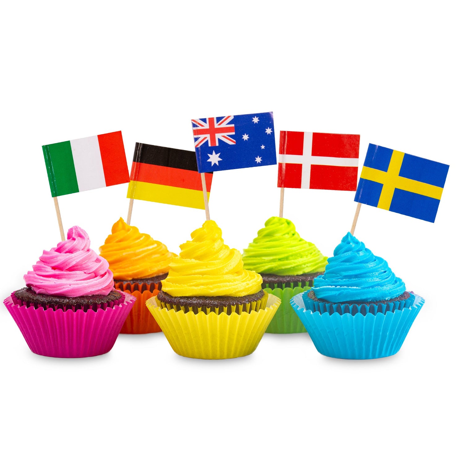 International Flag Garnish Picks