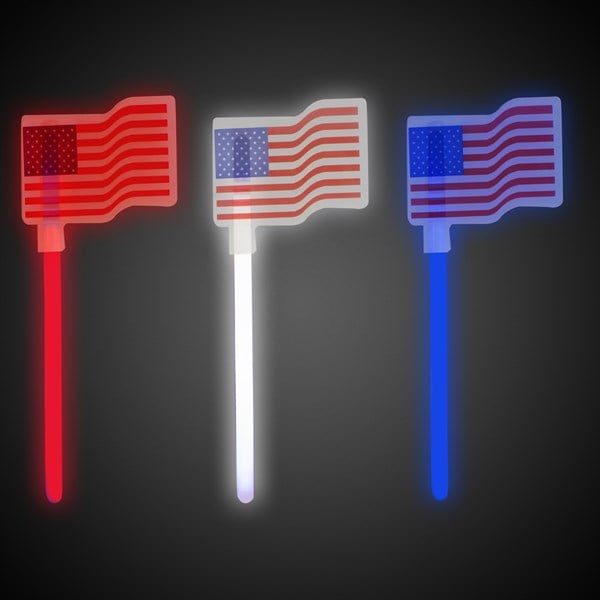 Red, White & Blue USA Flag Glow Wands
